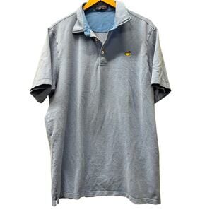 Clubhouse Collection Polo Shirt Mens XXL Blue Stripe MASTERS‎ Golf Made in Italy